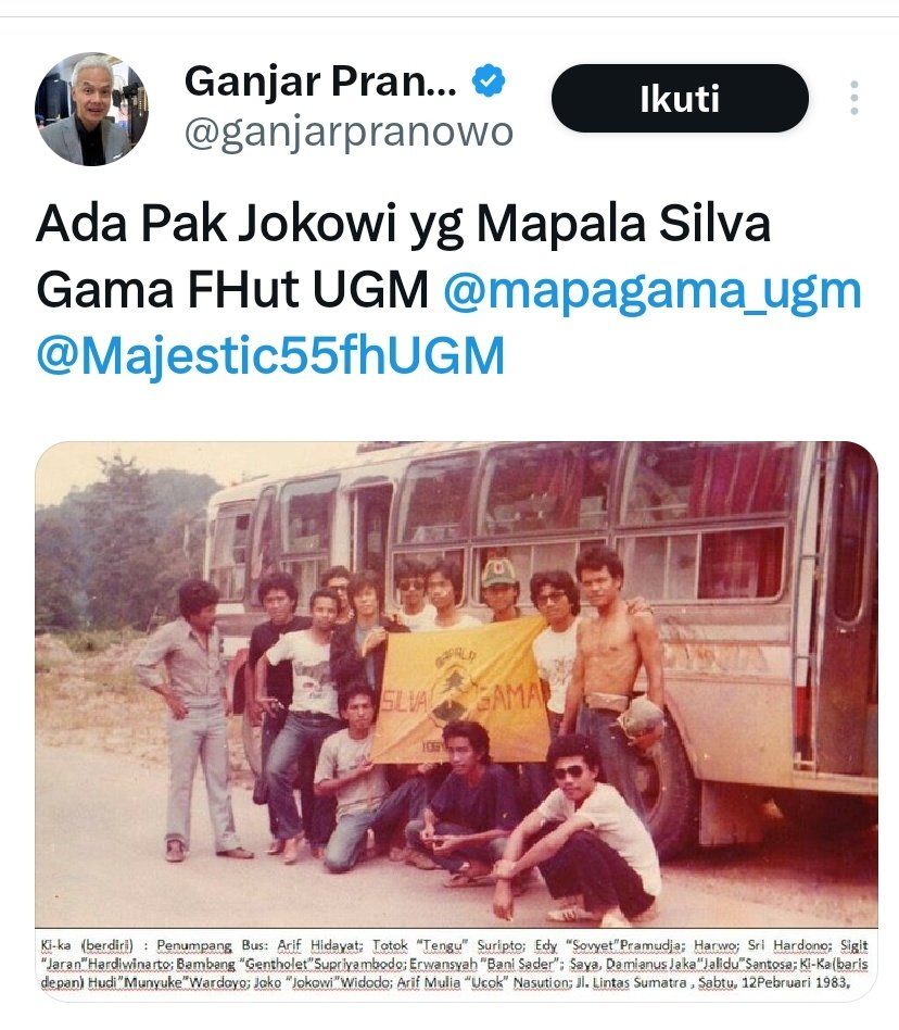 Ini waktu Ganjar lagi bangga"nya punya Presiden pilihan rakyat 2 priode yg lulusan UGM juga.
Dan satu partai.

Mungkin menunggu 50 atau 100 thn lagi bisa merasakan itu.