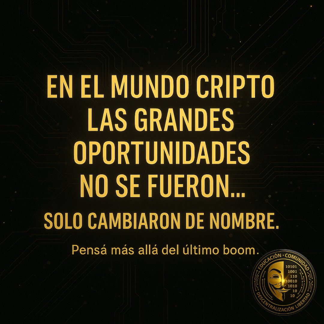 NakamotoNKT7's tweet photo. 🔍 LAS OPORTUNIDADES NO DESAPARECEN… SE TRANSFORMAN.
En el mundo cripto, lo que parece tarde para unos, es temprano para otros que saben mirar más profundo.
#NKT #AbundanciaDigital #EducacionCripto #Blockchain #Descentralizacion #OportunidadesCripto #CriptoComunidad #Mindset https://t.co/9izzgKqOcI