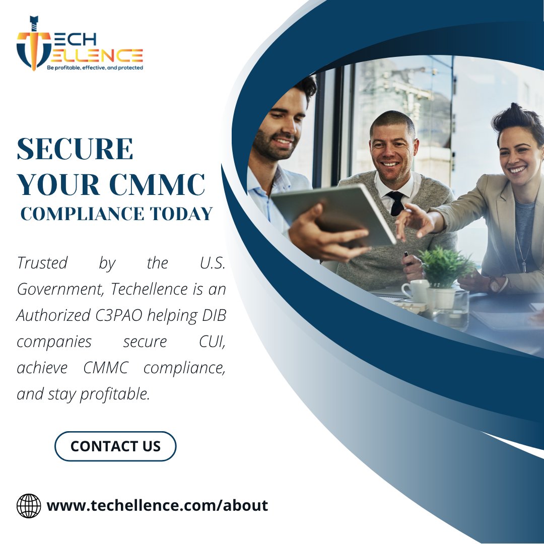 techellence's tweet image. Protect Your Business. Achieve CMMC Compliance with Techellence!

Take the stress out of compliance and partner with the experts. 🔒
👉 Learn more: techellence.com/about

#CMMCCompliance #CybersecurityMadeEasy #Techellence