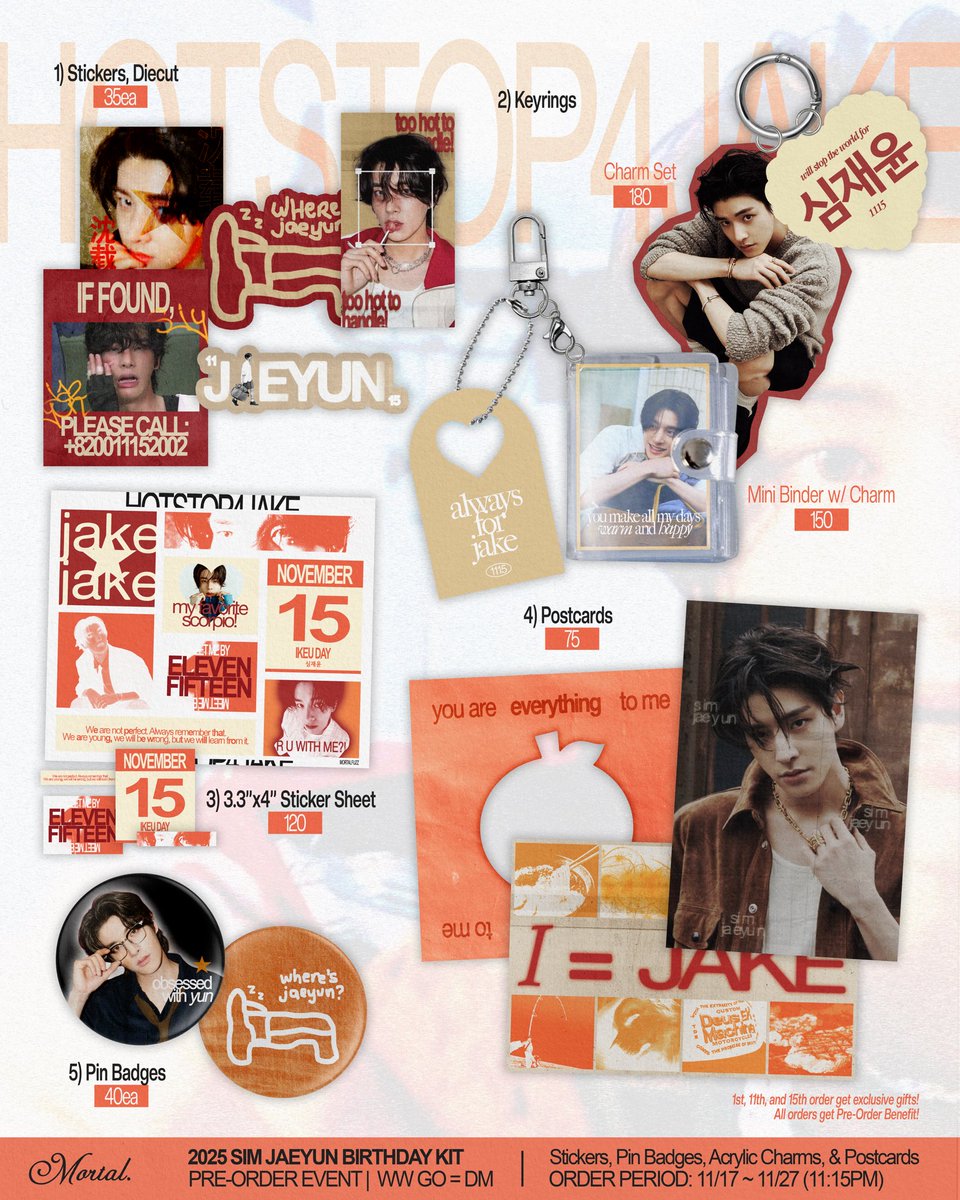 𝙃𝙊𝙏𝙎𝙏𝙊𝙋4𝙅𝘼𝙆𝙀🚦⛽️
A JAKE BIRTHDAY KIT
by: MORTAL 🔥

🔗 bit.ly/HOTSTOP4JAKE
🔗 bit.ly/HOTSTOP4JAKE

🧾 ₱35 ~ ₱180
🗓️ Pre-Order: 11/17 ~ 11/27
🌐 WW GO = DM!

📠 𝚐𝚒𝚏𝚝𝚜 + 𝚙𝚘𝚋𝚜
🎚️ 2 𝚕𝚞𝚌𝚔𝚢 𝚁𝚃 &amp; 𝙵𝙾𝙻𝙻𝙾𝚆 𝚐𝚎𝚝 𝚎𝚡𝚌𝚕𝚞𝚜𝚒𝚟𝚎 𝚐𝚒𝚏𝚝𝚜! ◡̈