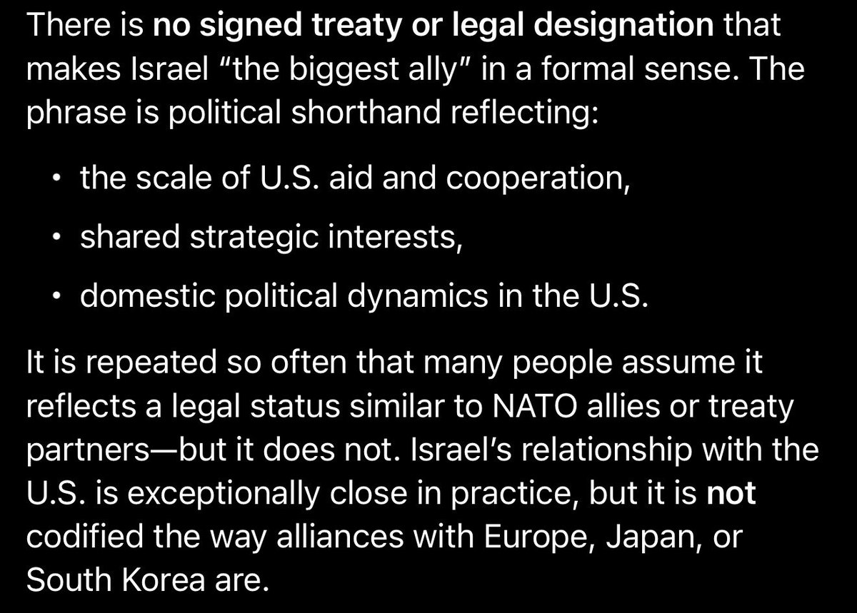 JUST SO EVERYONE IS AWARE. 

ISRAEL ISN’T AN ALLY. 

ISRAEL IS A LEECH.