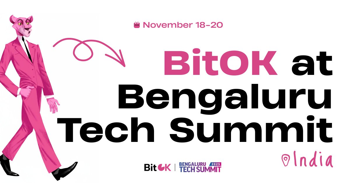 🖇️ BitOK is joining <a href="/blrtechsummit/">BengaluruTechSummit</a> as an exhibitor

India is moving quickly toward tech innovation and stronger oversight, creating real demand for risk based AML/KYT products. Digital economy is entering a more mature regulatory phase. 

💻 We will present
• KYT risk checks for