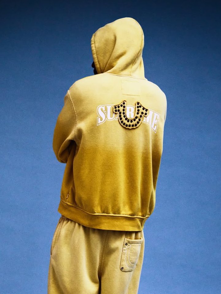 Supreme/True Religion ニット帽 Yellow Supreme True Religion Zip Up Hooded Sweatshirt (FW25) Yellow Men's