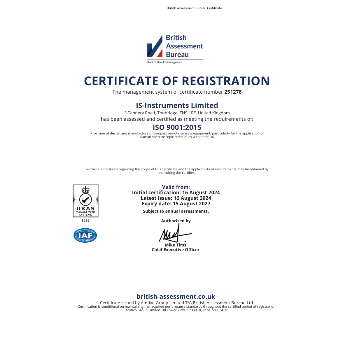 ISI is ISO 900-certified, an internationally recognised standard that ensures quality, safety, and consistency in products, services, &amp; processes. 

Our customers can rest assured that we are dedicated to continuously improving efficiencies, and enhancing customer satisfaction.