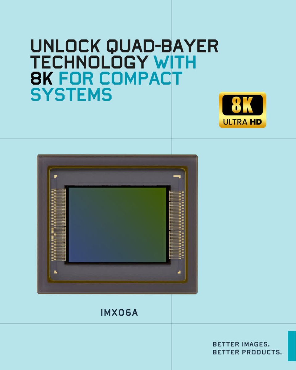 framosimaging's tweet image. How far can small-pixel technology go?

The Sony IMX06A pushes boundaries, delivering high resolution in compact formats while maintaining exceptional color accuracy and HDR performance.

#ImageSensors #SonySemiconductor