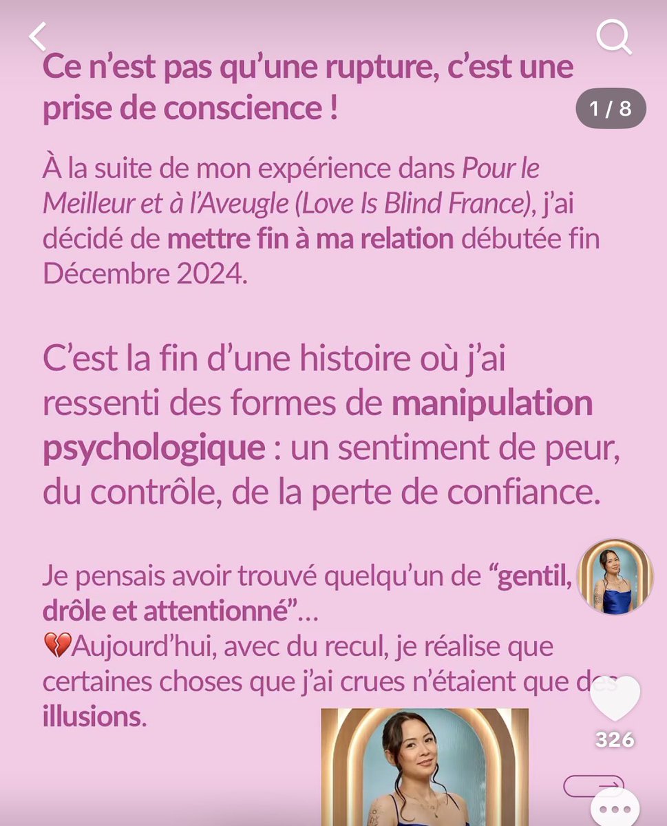 ManaLeader_'s tweet photo. Alice annonce sa rupture avec Jonathan et parle de manipulation psychologique ! #loveisblindfrance https://t.co/jVLA9msp3A