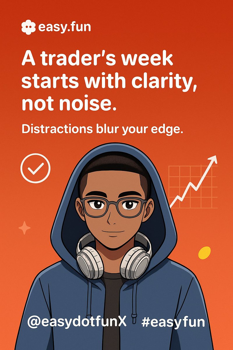 fr_o_st_y's tweet image. A trader’s week starts with clarity, not noise. Distractions blur your edge. @easydotfunX #easyfun #easydotfun