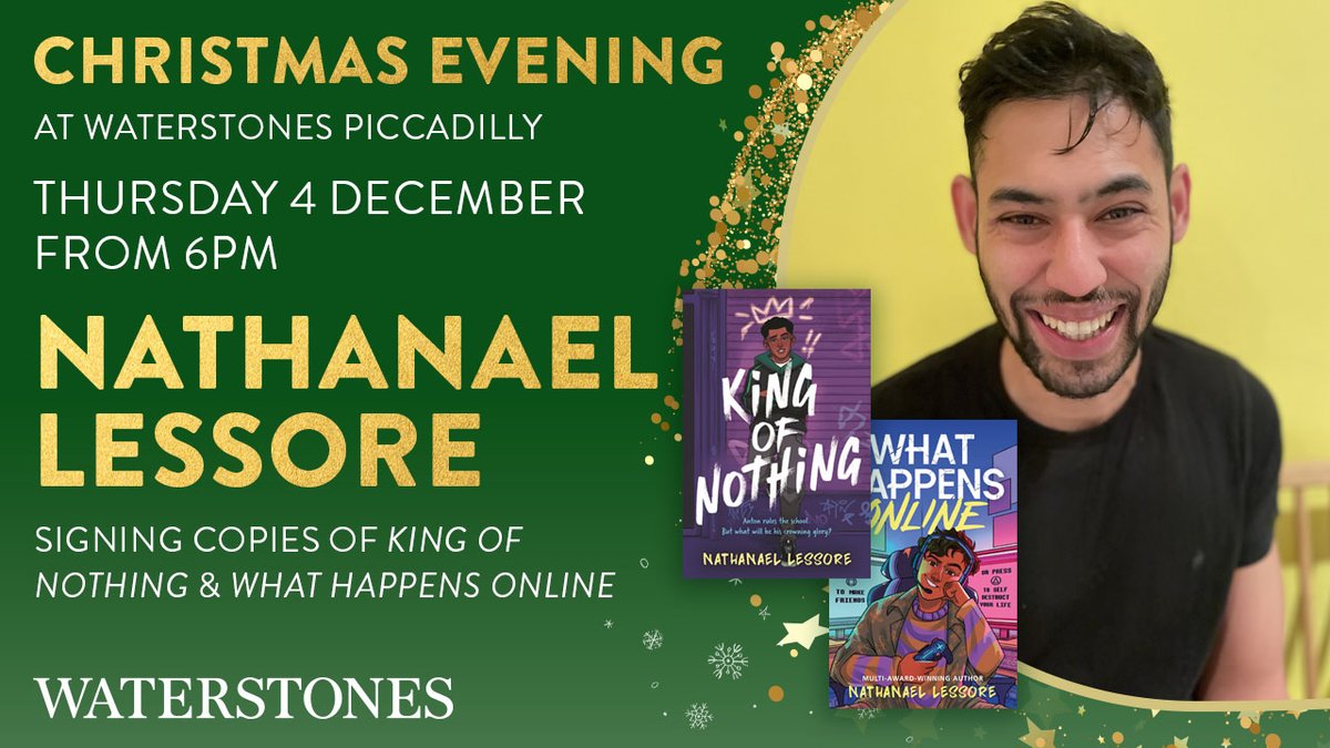 NateLessore's tweet image. Thanks, @WaterstonesPicc 
I&apos;ll bring my signing pen, mince pies, and an old bottle of water that I&apos;ve filled in the tap before leaving, that I&apos;ll forget in my rucksack and drink the following wondering if it&apos;s sanitary.
Can&apos;t wait! 
@HotKeyBooks @DA_Childrens @LitAgentClare