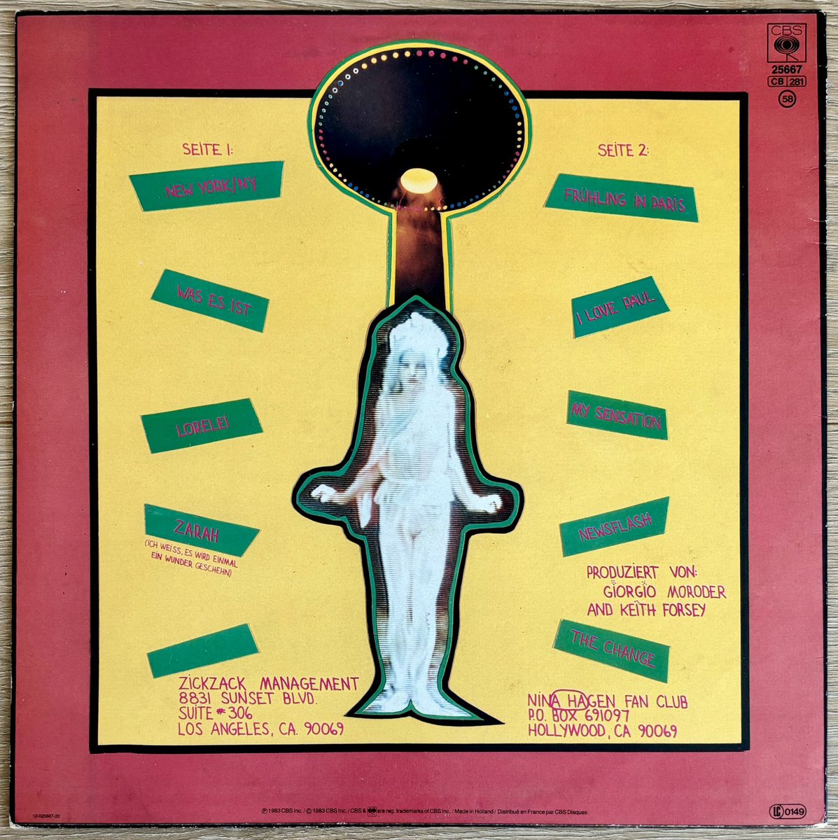 purplefunker's tweet image. 🔥Nina Hagen • Angstlos🔥

1983 Dutch Vinyl Pressing
German Vocal Version

Produced by Giorgio Moroder @giorgiomoroder 

#NowPlaying #NinaHagen
#GiorgioMoroder #VinylAddict