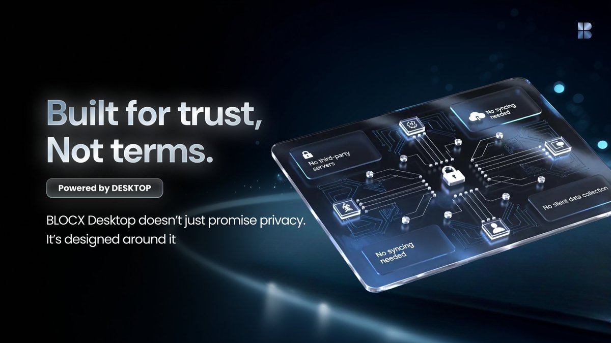 BLOCX_TECH's tweet image. Why is local software still the gold standard?

Because privacy isn’t just about encryption.

It’s about ownership.

📍 No third-party servers
🧠 No syncing needed
🚫 No silent data collection

BLOCX Desktop runs everything from your device.

Secure by development, not policy.