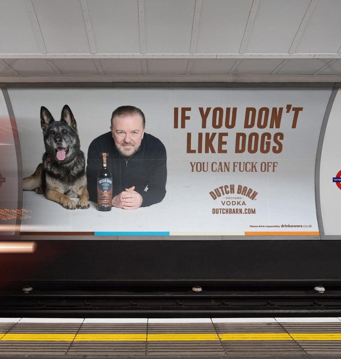 Protect_Wldlife's tweet image. RT if you love Ricky’s new ad….

“If you don’t like Dogs you can fuck off” ~ @RickyGervais.