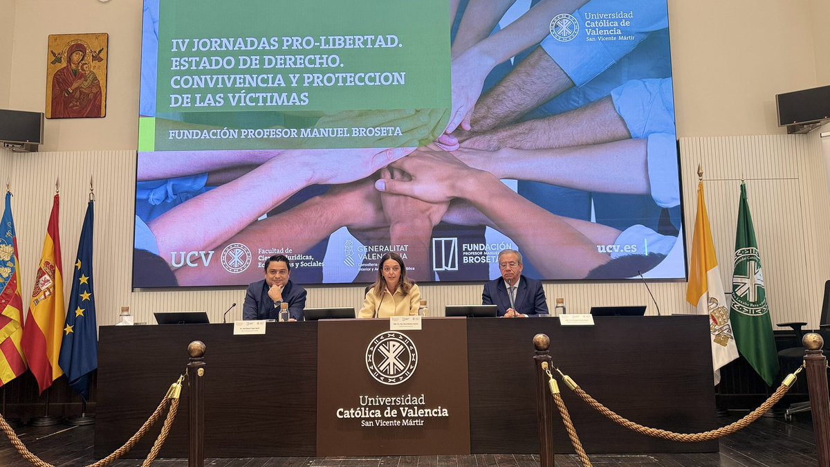 IV Jornadas Pro-Libertad, Estado de Derecho, Convivencia y Protección de las Víctimas. 
En la <a href="/UCV_svm/">Universidad Católica de Valencia</a> una nueva edición de estas jornadas dedicadas a la defensa de las libertades públicas, la fortaleza del Estado de Derecho y el reconocimiento a las víctimas del terrorismo.
