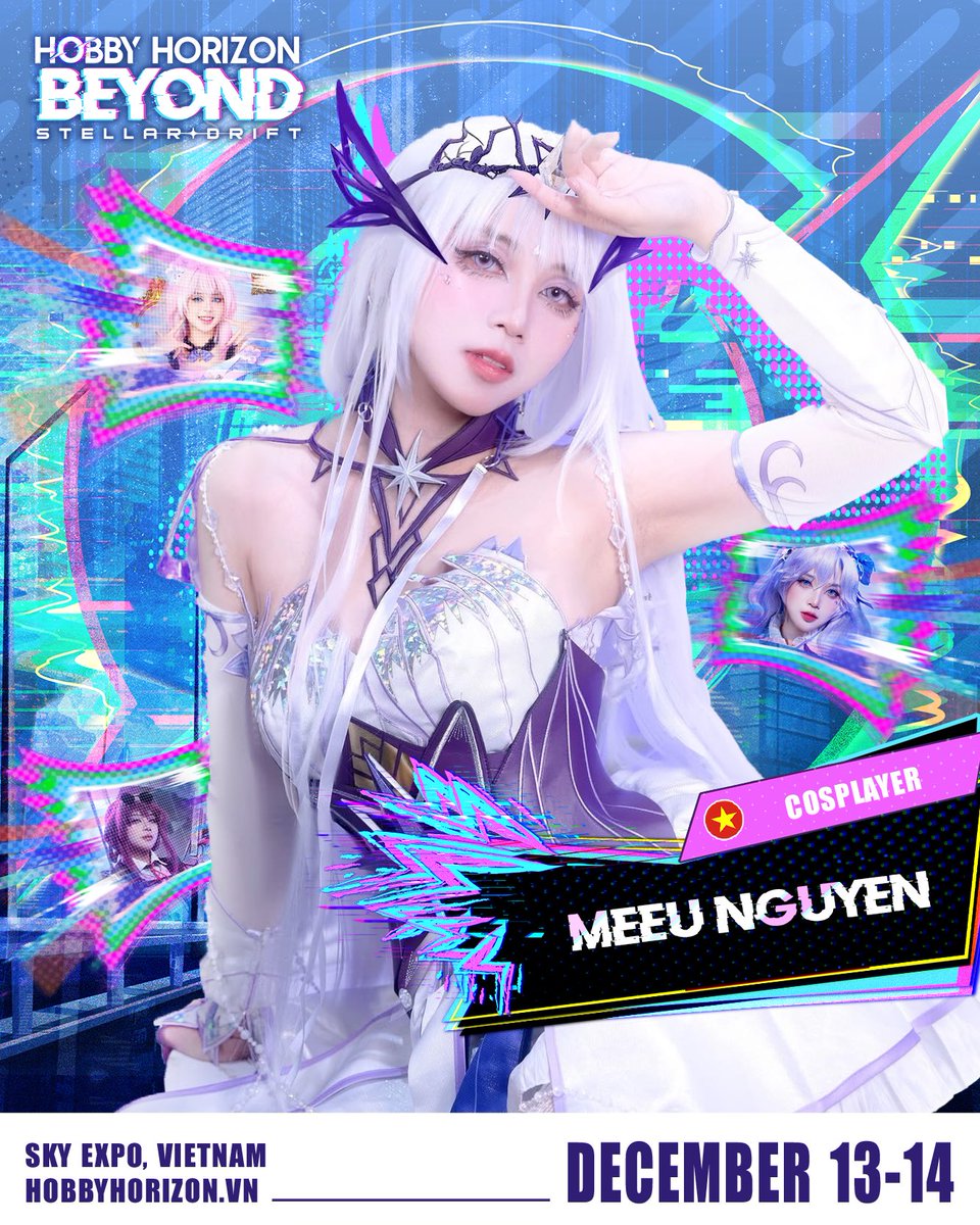 『 𝐇𝐇𝐁𝟐𝟓: 𝑴𝑬𝑬𝑼 𝑵𝑮𝑼𝒀𝑬𝑵 - 𝑪𝑶𝑺𝑷𝑳𝑨𝒀𝑬𝑹 』🪐

Hobby is excited to welcome a stunning cosplayer joining the lineup - MeeU Nguyễn <a href="/c114umeeu/">MEEU🐣COMM OPEN</a>! 🎉

#HHB25 #HobbyHorizon #HobbyHorizonBeyond #StellarDrift #MeeUNguyen