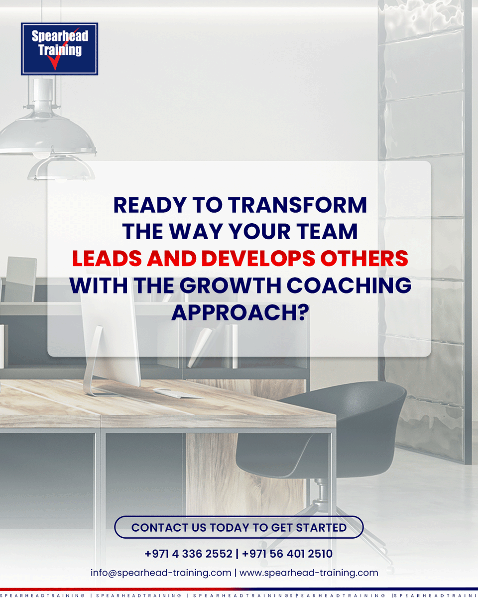 SpearheadGulf's tweet image. Want to coach with confidence and impact?
The GROWTH Model brings a deeper, more effective approach to guiding performance and development. 🌟 

👉 Contact us to get started!

#SpearheadTraining #GROWTHModel #CoachingSkills #LeadershipDevelopment #ManagerTraining #HRTraining