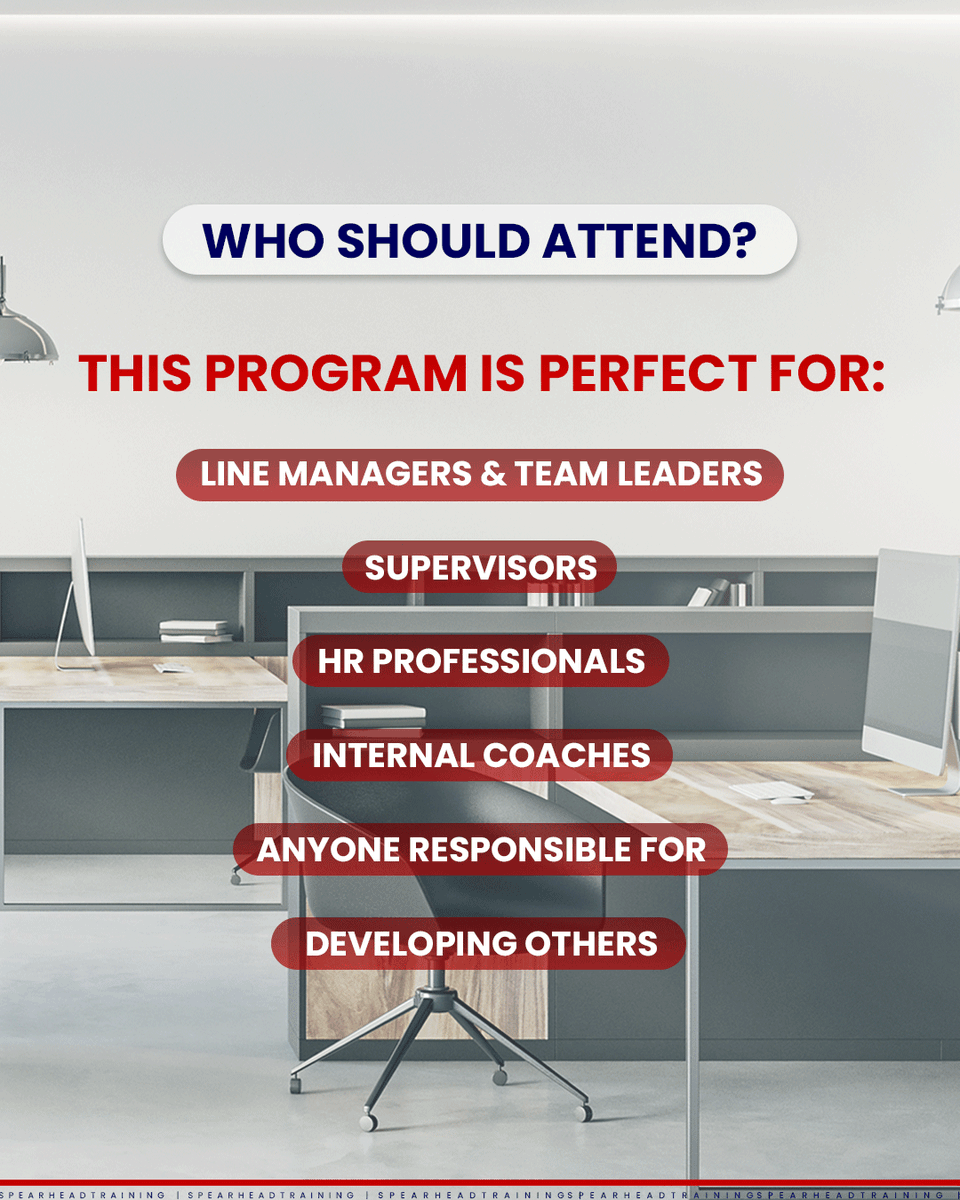 SpearheadGulf's tweet image. Want to coach with confidence and impact?
The GROWTH Model brings a deeper, more effective approach to guiding performance and development. 🌟 

👉 Contact us to get started!

#SpearheadTraining #GROWTHModel #CoachingSkills #LeadershipDevelopment #ManagerTraining #HRTraining
