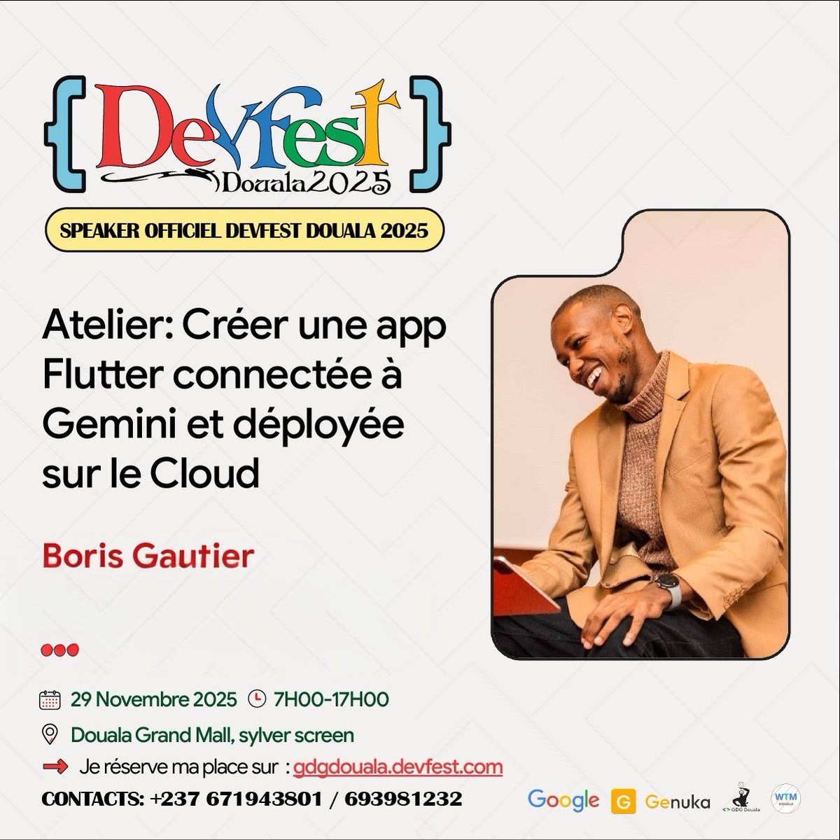 On parle d’IA tous les jours… mais ce qui compte vraiment, c’est ce qu’on peut en faire.
Aujourd’hui, une simple idée + Gemini peut devenir une app utile, déployée en quelques heures… et rentable en peu de temps.

Au DevFest Douala 2025, j’animerai un atelier pratique pour