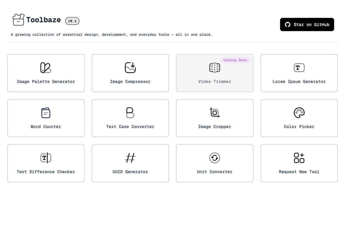 Introducing toolbaze.com.

Please star on Github: github.com/akinloluwami/t…