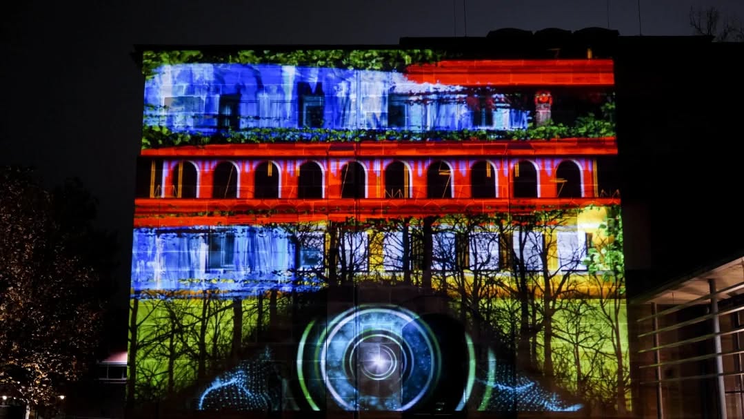 SINOCAvj's tweet photo. DENKENDES AUGE #mapping has come alive again in Germany at Fürther #Glanzlichter 2025 on November 7–8, the city’s annual celebration of light and urban art.
#projectionmapping #digitalart #lightart #lightfestival #mediaart #videomapping #denkendesauge https://t.co/drFhrf3EJh