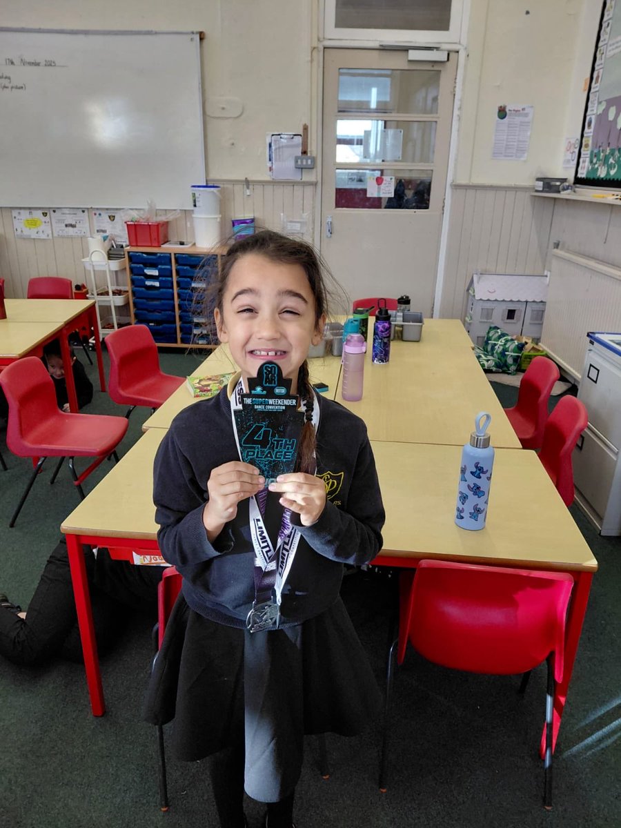 StPatricksRCPS's tweet image. Derya went all the way to Birmingham at the weekend for a dance competition. She won a 7th, a 4th and a 3rd. Well done Derya.