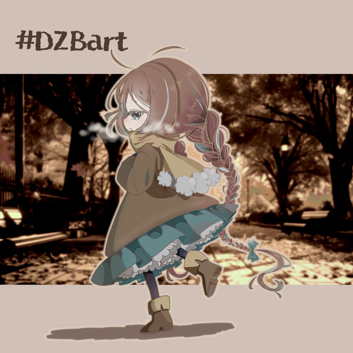 #DZBart
ボツになってしまったアニメーションのワンカットをイラストにリメイクしてみました！