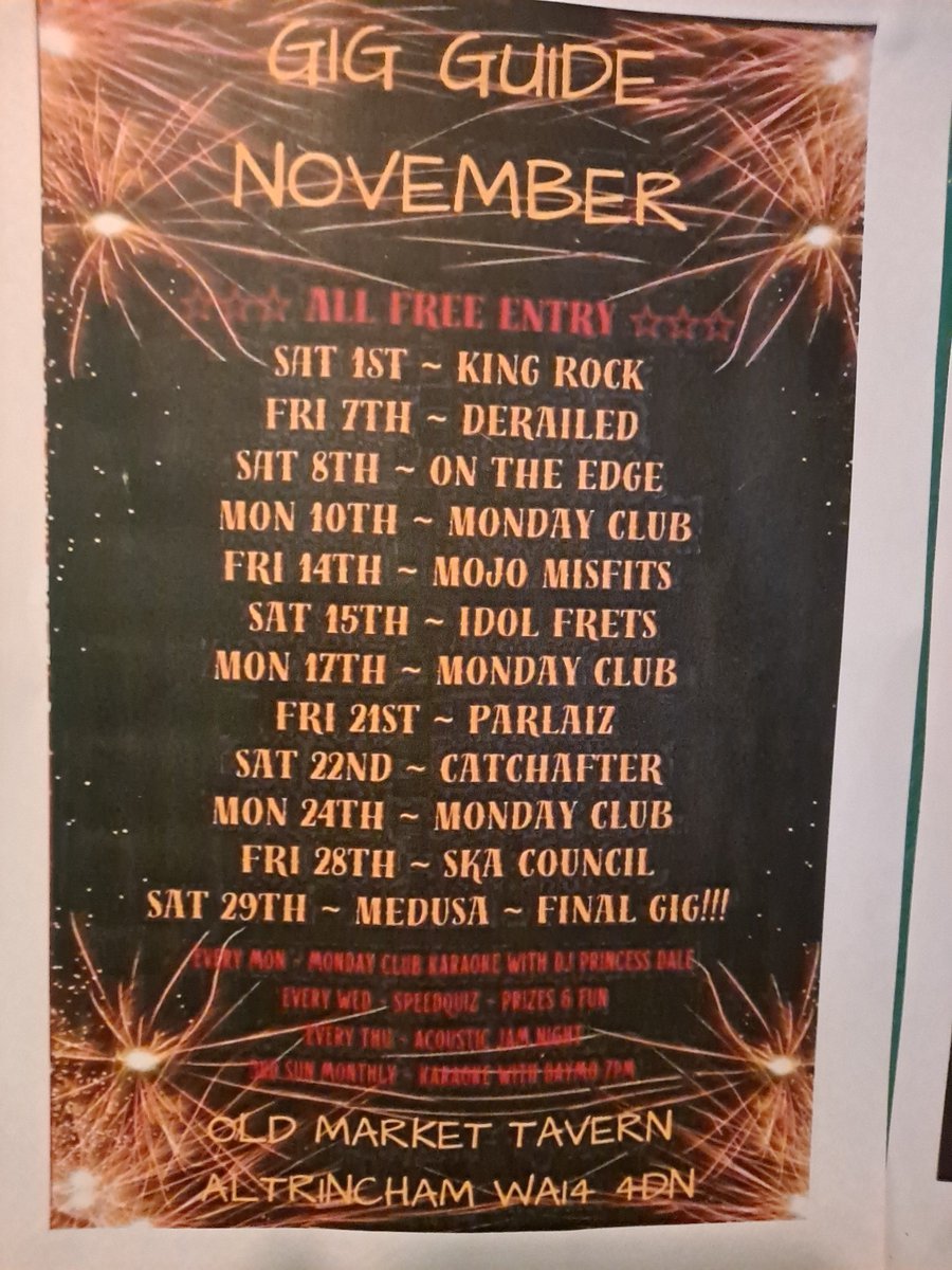 OldMarketTavAlt's tweet image. What good is sitting alone in your room - come hear the music play - at Altrincham&apos;s Old Market Tavern in November - life is a cabaret old chum - come to the cabaret #Alty #livemusic #communitypub #Altrincham