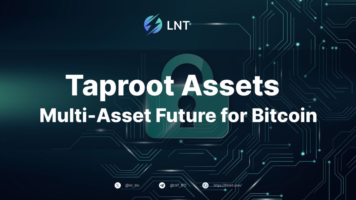 lnt_btc's tweet image. Bitcoin was single-asset for 14 years.
Taproot Assets change everything. ⚡
Now BTC can support stablecoins, tokens like LNT, and multi-asset payments — all secured by Bitcoin and powered by Lightning.

The multi-asset era of Bitcoin has begun.
#TaprootAssets #LNT #Bitcoin…