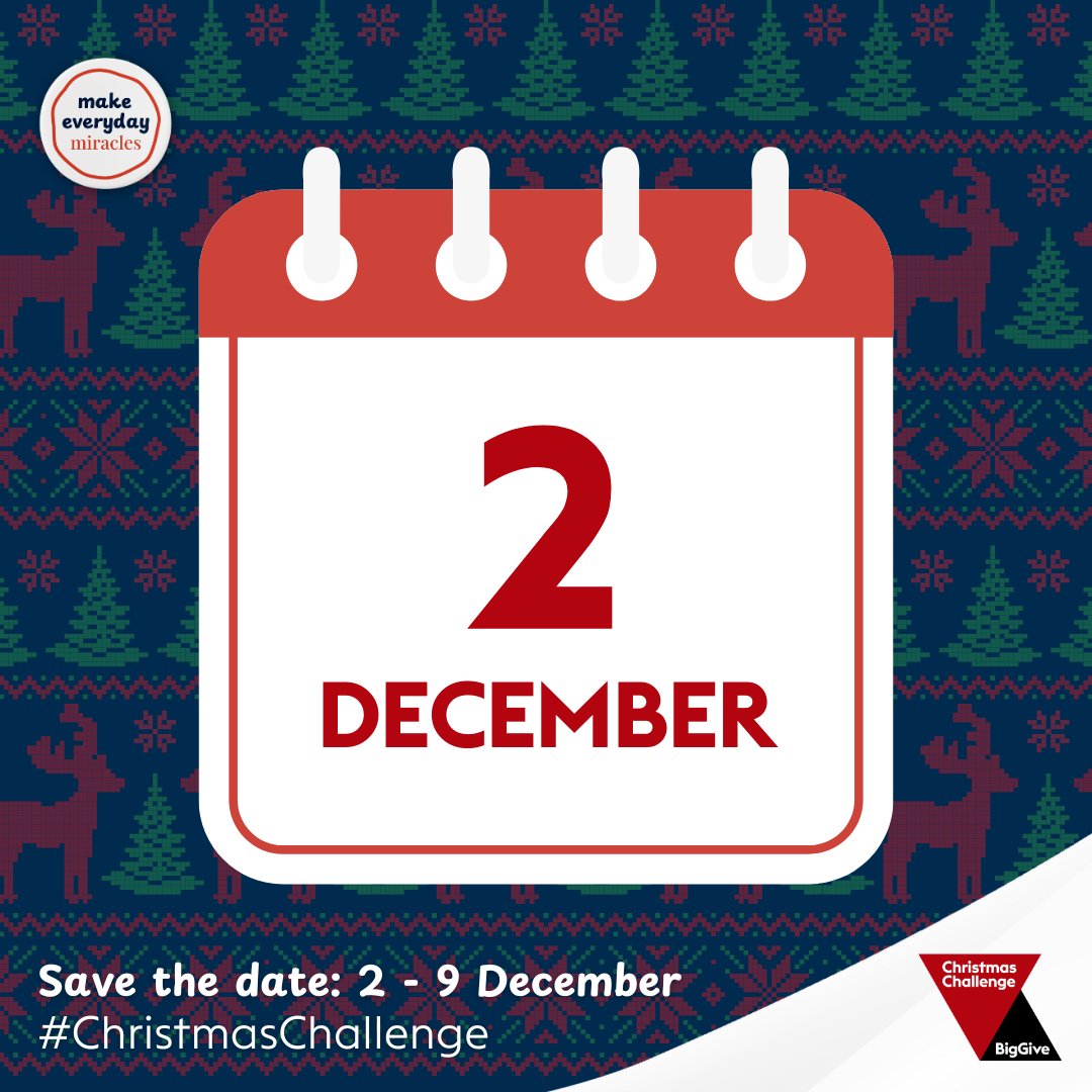 💙 Save the Date!

Big Give Week starts 2 Dec — every £1 you give will be doubled to help send more children to Lourdes.
#HCPT #BigGive #christmaschallenge