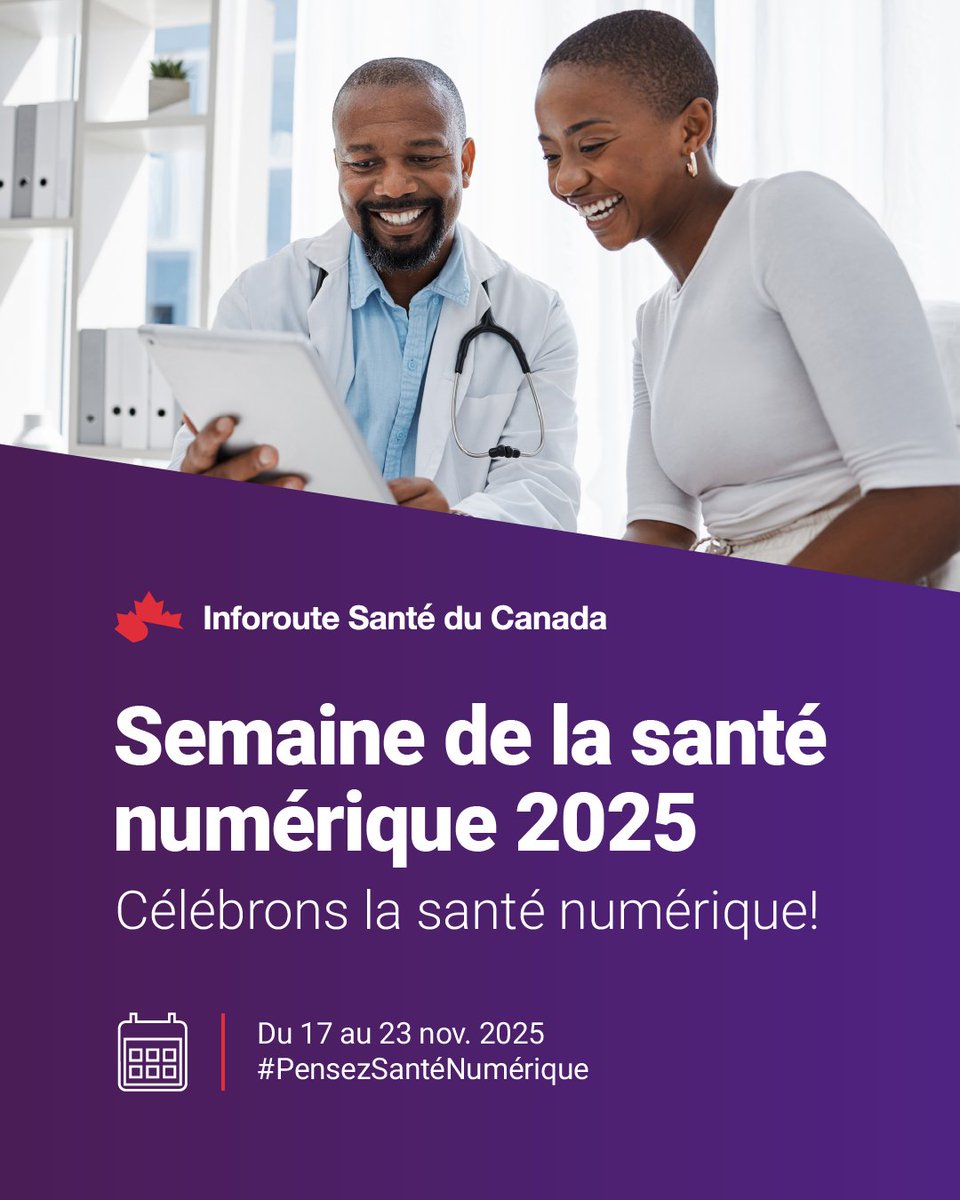 C’est la Semaine de la santé numérique! Consultez notre trousse promotionnelle pour découvrir les nombreuses façons de la célébrer et de la faire connaître. bit.ly/3UMeEx7 #PensezSantéNumérique