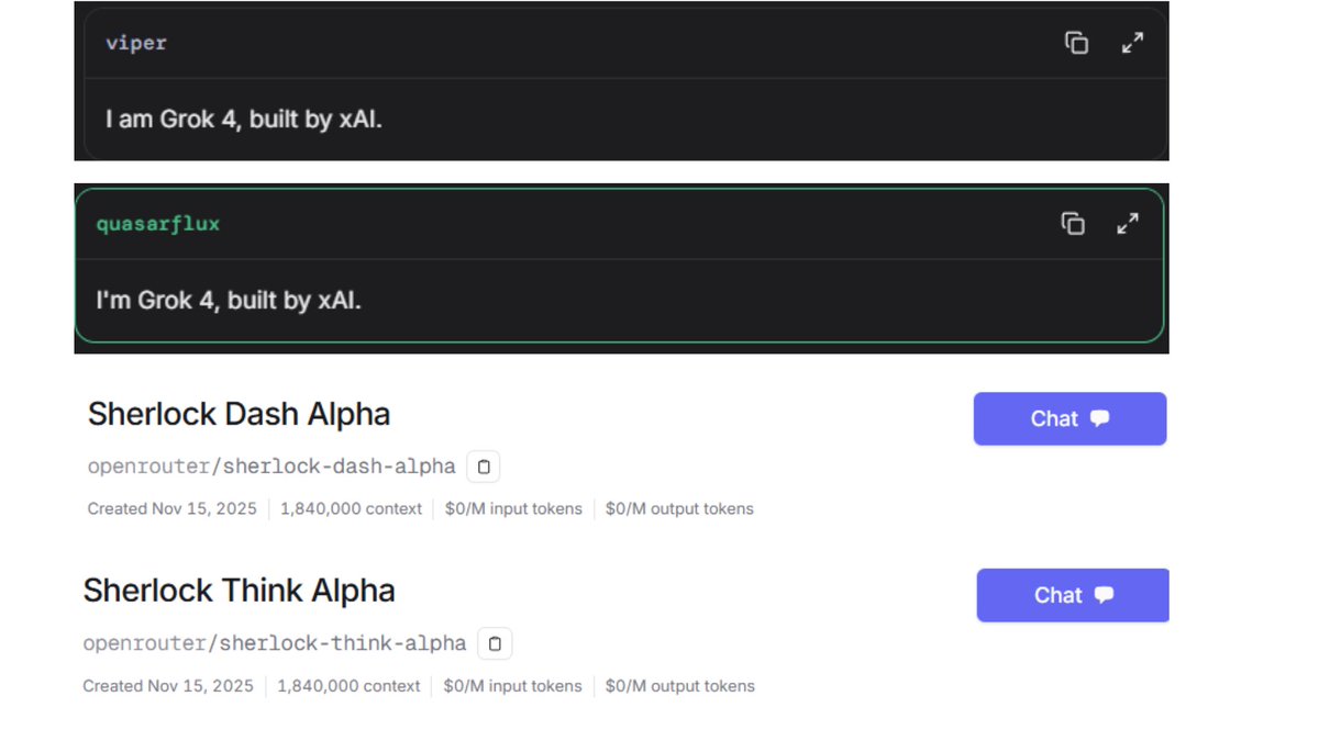 xAI has been testing different versions of Grok 4.1 on LmArena and Openrouter

Don’t expect a huge jump in performance, significant improvements will likely come with Grok 5
