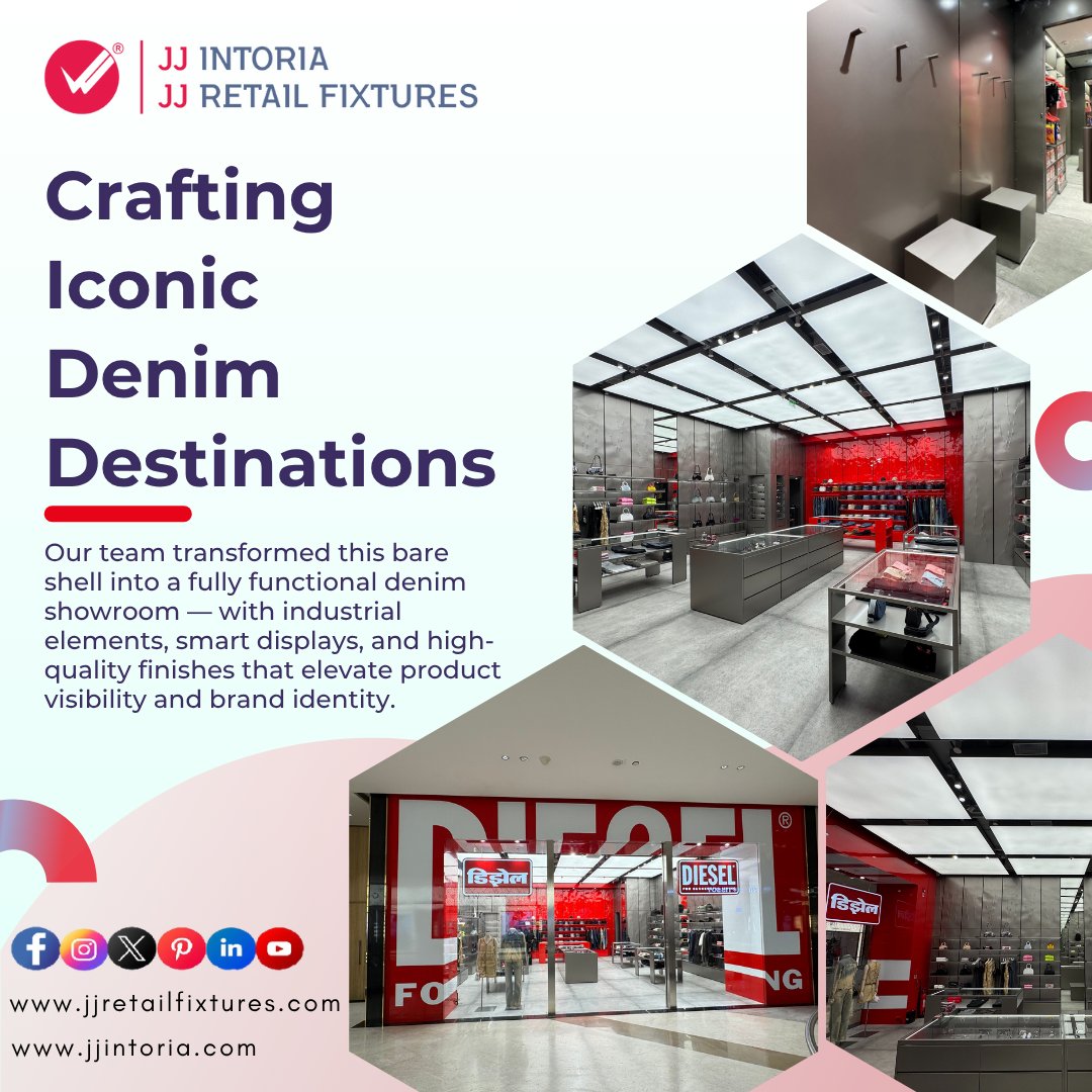 jjintoria's tweet image. Delivering excellence at every step, we built a high-impact denim space for a global lifestyle brand through our expert retail fitouts.

#JJIntoria #JJretailfixtures #OurProjects #InteriorFitouts
#RetailSpaces #DenimWorld #CraftedByUs #CommercialInteriors
#StoreBuild