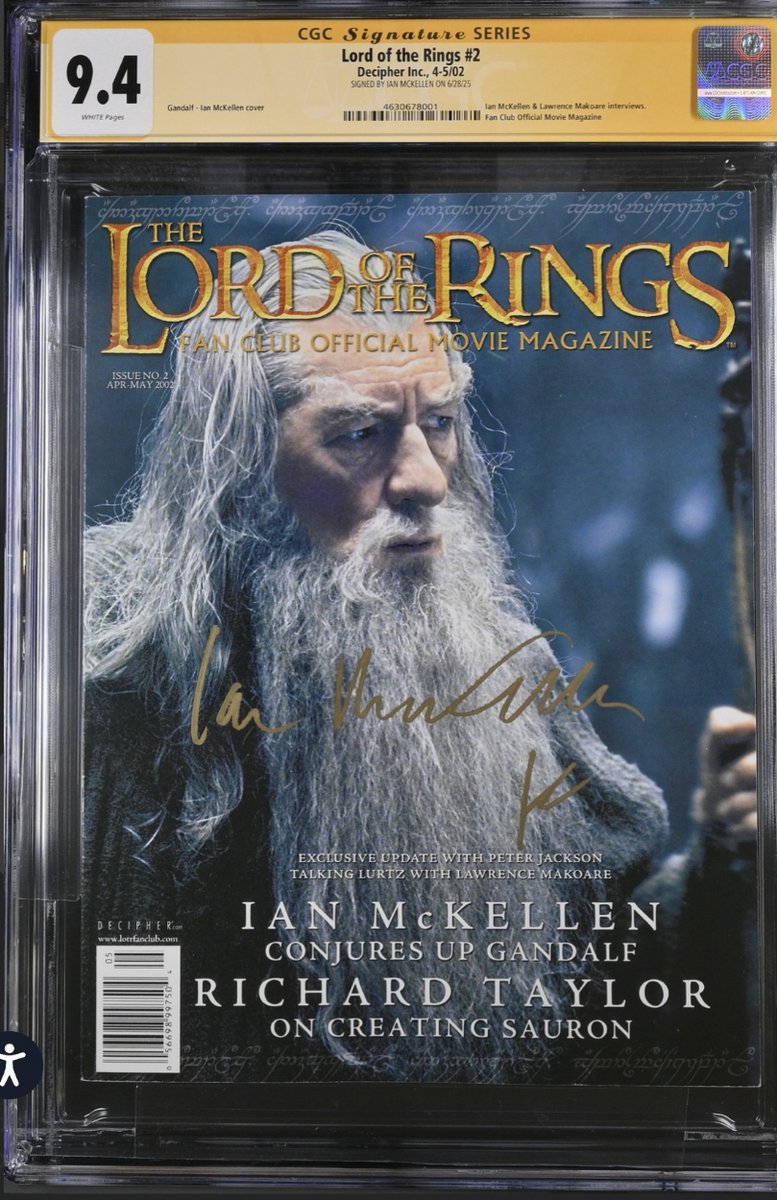 Featured Slab of the Day uploaded by Falgc075, a MySlabbedComics.com member since 2023!

Lord of the Rings #2 <a href="/CGCComics/">CGC Comics</a> 9.4 Signature Series signed by <a href="/IanMcKellen/">Ian McKellen</a> 

What's in your collection?

FSOTD- bit.ly/3X0cefa