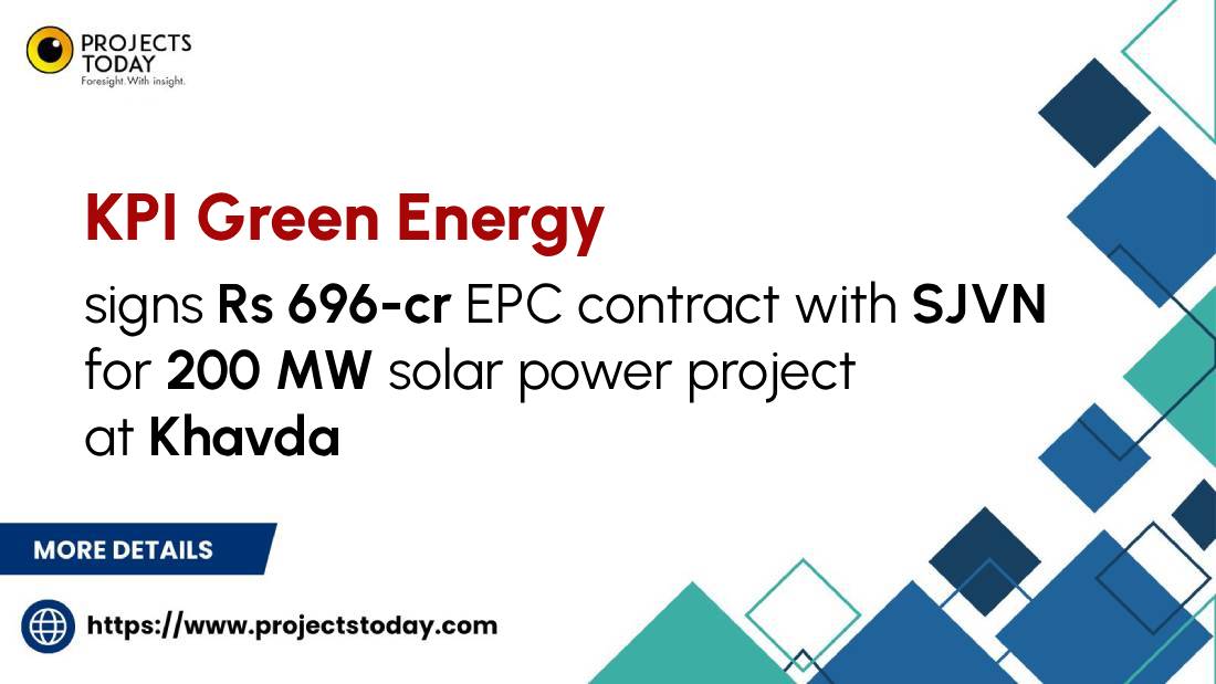 projects_today's tweet image. KPI Green Energy signs Rs 696-cr EPC contract with SJVN for 200 MW solar power project at Khavda

To read more: shorturl.at/NPqu2

#KPIGreenEnergy #SJVN #SolarPower #RenewableEnergy #EPCContract #SustainableDevelopment #CleanEnergy #SolarProject #Khavda #GreenInvestment…