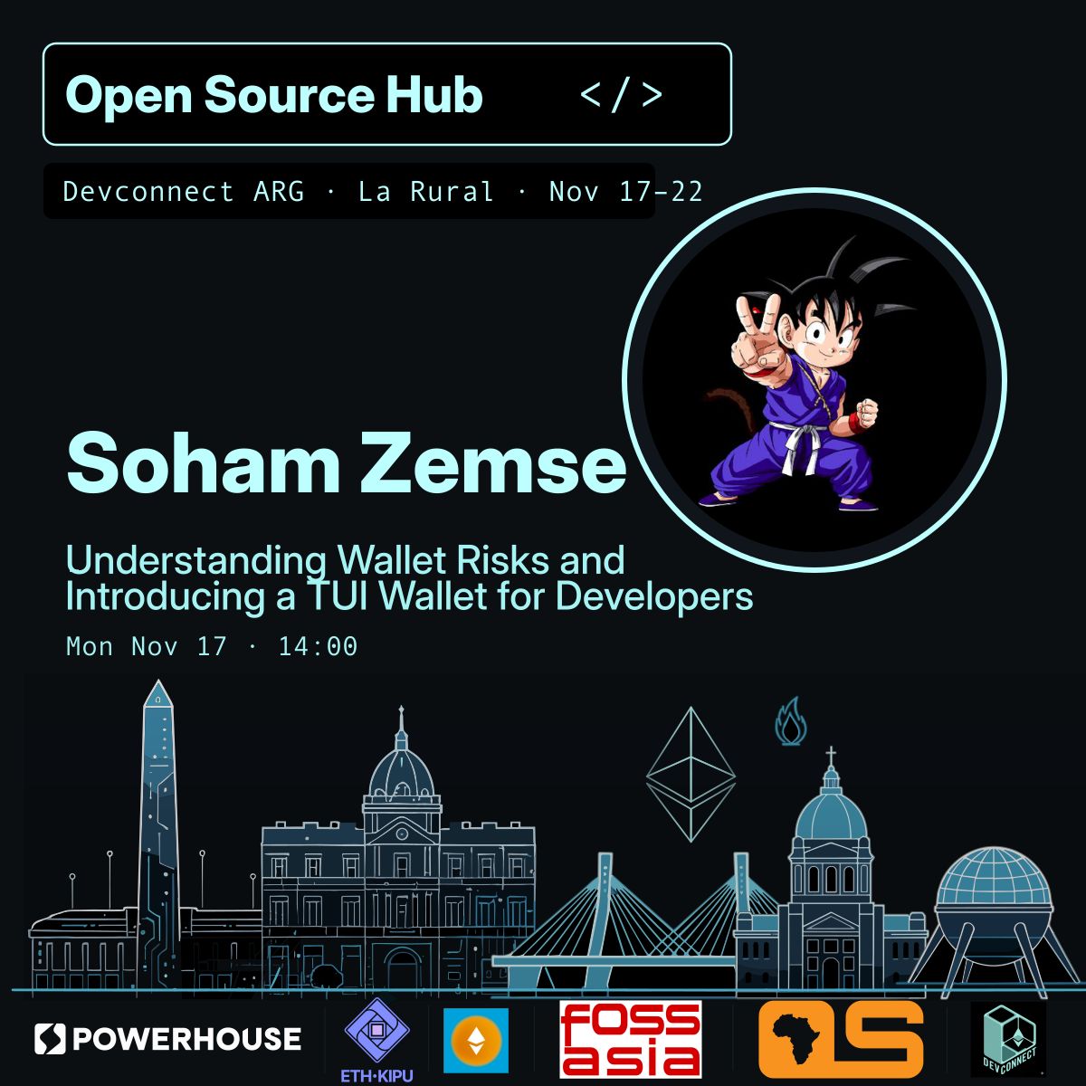 PowerhouseDAO's tweet image. Starting with @zemse_ formerly of @PrivacyEthereum @EFJavaScript who will be presenting a 2pm a dev-first way to manage wallets safely with a TUI. Practical, open, battle-ready. 🧰