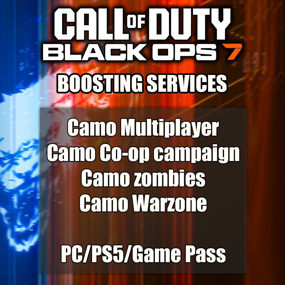 🇫🇷 Je suis disponible pour monter vos camouflages d'armes sur #BlackOps7 Prix abordables venez me voir en dm pour plus d'informations (PS5/PC/XBOX)

🇬🇧 I'm available to grind your camos on #BlackOps7 Afordable prices, dm me for more information (PS5/PC/XBOX)