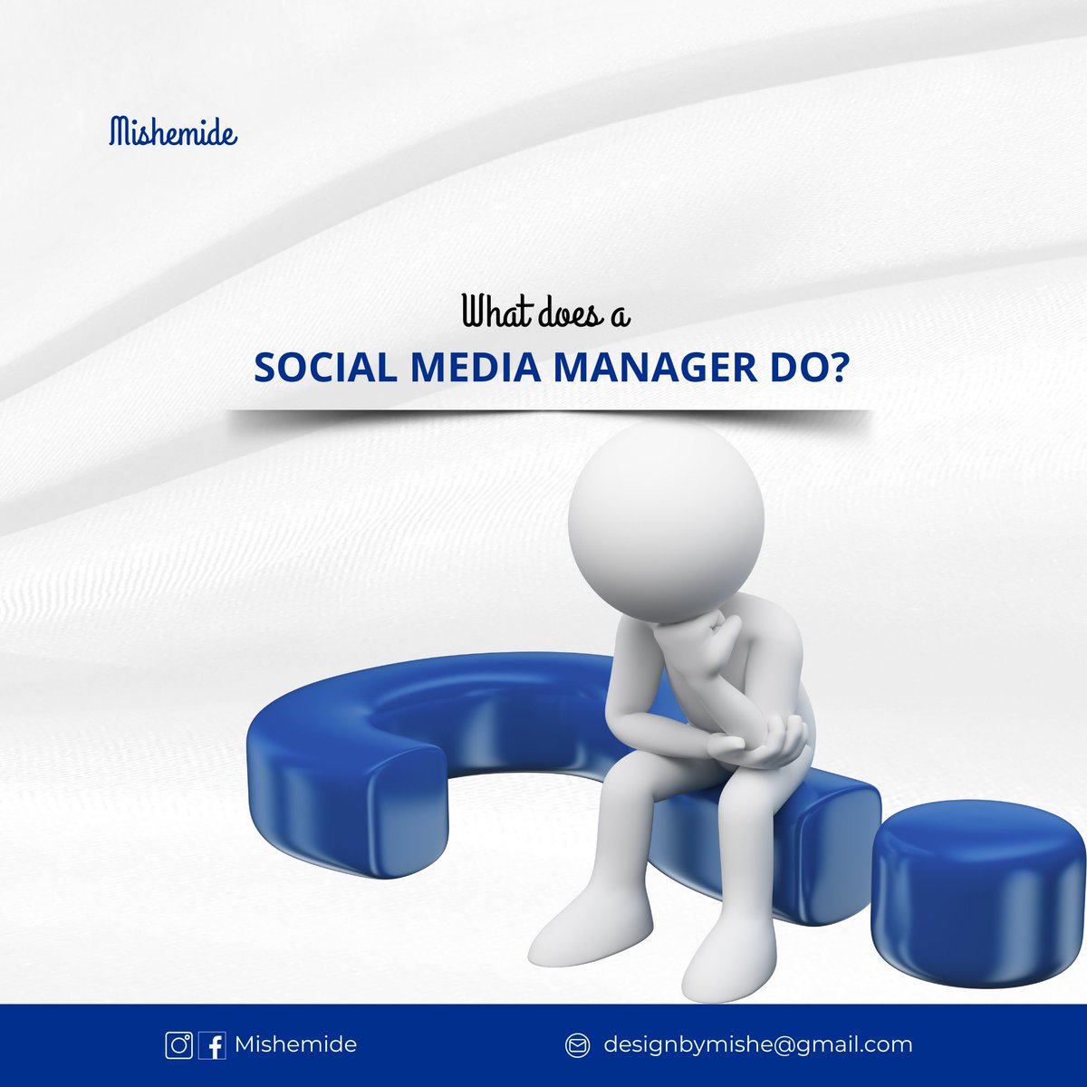 Mishe_Mide's tweet photo. What does a Social Media Manager really do?

We help businesses show up intentionally and consistently

Ready to level up your online presence? Send us a DM, let’s build your brand the right way.
.
.
#Mishemide #SocialMediaManager #Branding #ContentCreation https://t.co/RTavbSkGvD
