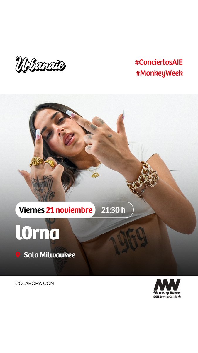 🎤 Showcases #AIEnRUTaArtistas y #Urbanaie – <a href="/milwaukeepuerto/">Milwaukee Puerto</a> 

✨ 21 noviembre
<a href="/dulzaro/">DULZARO</a> | Silitia | Sofía Gabanna
| <a href="/l00rna/">MISS_L0RNA ® 🩸</a>