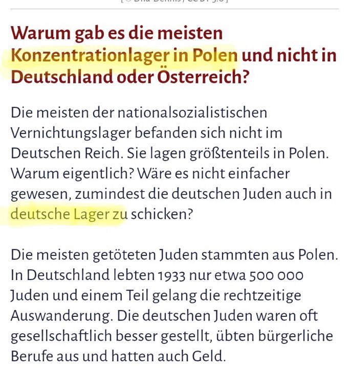 The German educational portal Zeitklicks.de published an article that distorts the history of the Holocaust carried out by the Germans in German-occupied Poland.

The article not only contains the phrase “Konzentrationlager in Polen” [“concentration camp in Poland”]