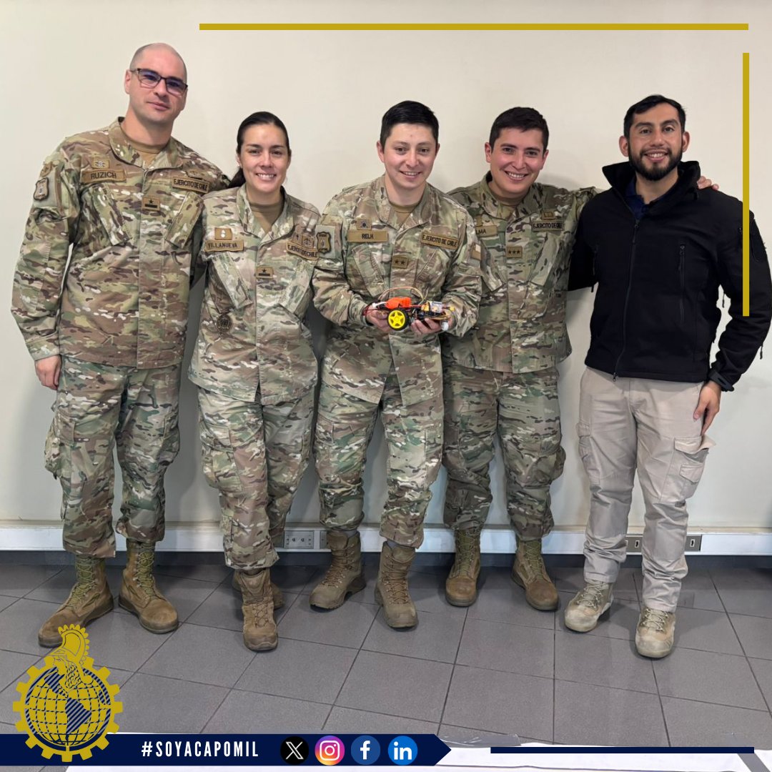 Acapomil_'s tweet image. 🤖 Alumnos de Sistemas de Armas del IV CRIM diseñaron un robot seguidor de línea en la asignatura de Mecatrónica, aplicando conocimientos de electrónica, programación y mecánica.
#ACAPOMIL #Mecatrónica #InnovaciónMilitar #EjércitoDeChile #SoyAcapomil #RumboAlCentenario