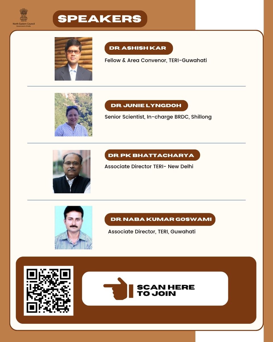 NEC_GoI's tweet image. You&apos;re Invited!

Be part of an insightful webinar on:

Harnessing Traditional Knowledge for Contemporary Solutions in the Northeast Region

🗓 Monday | 24 November 2025
 
Join us and spread the word!
Venue-URL: bharatvc.nic.in/join/1436674214
Conference ID: 1436674214
Password: 358715