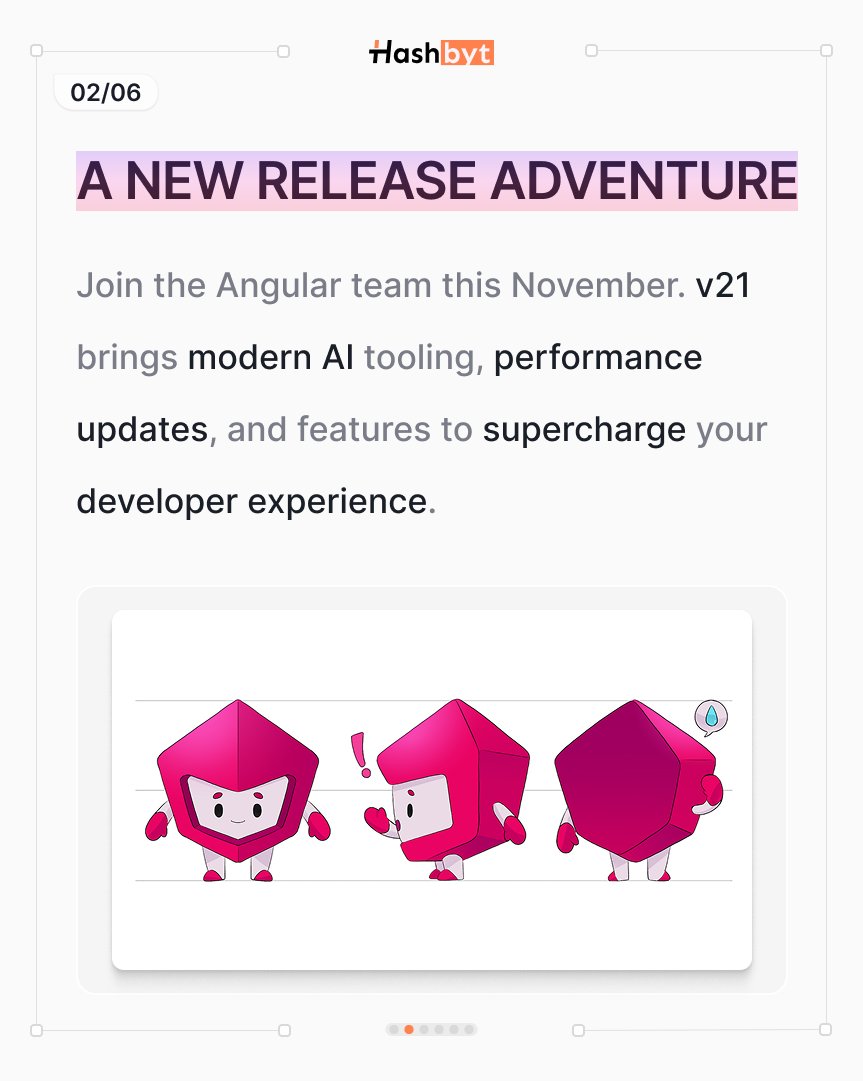 hashbyt's tweet image. Angular v21 introduces stronger AI tools, cleaner workflows, and faster development.
This release is built for real productivity.

#Angular #AIForDevs #JS