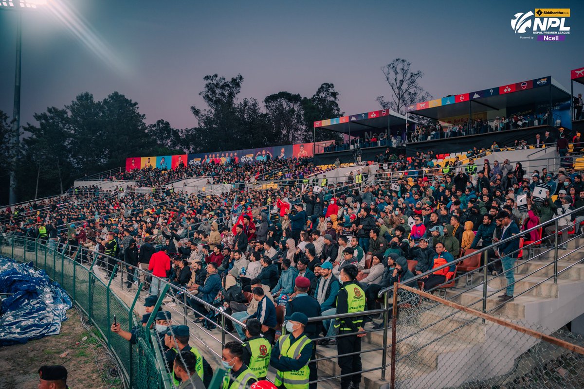 TU is bursting at the seams for the Festival of Himalayas opener. The roar? Immaculate.

#SBLNPL | #ConnectedByNcell | #NepalCricket