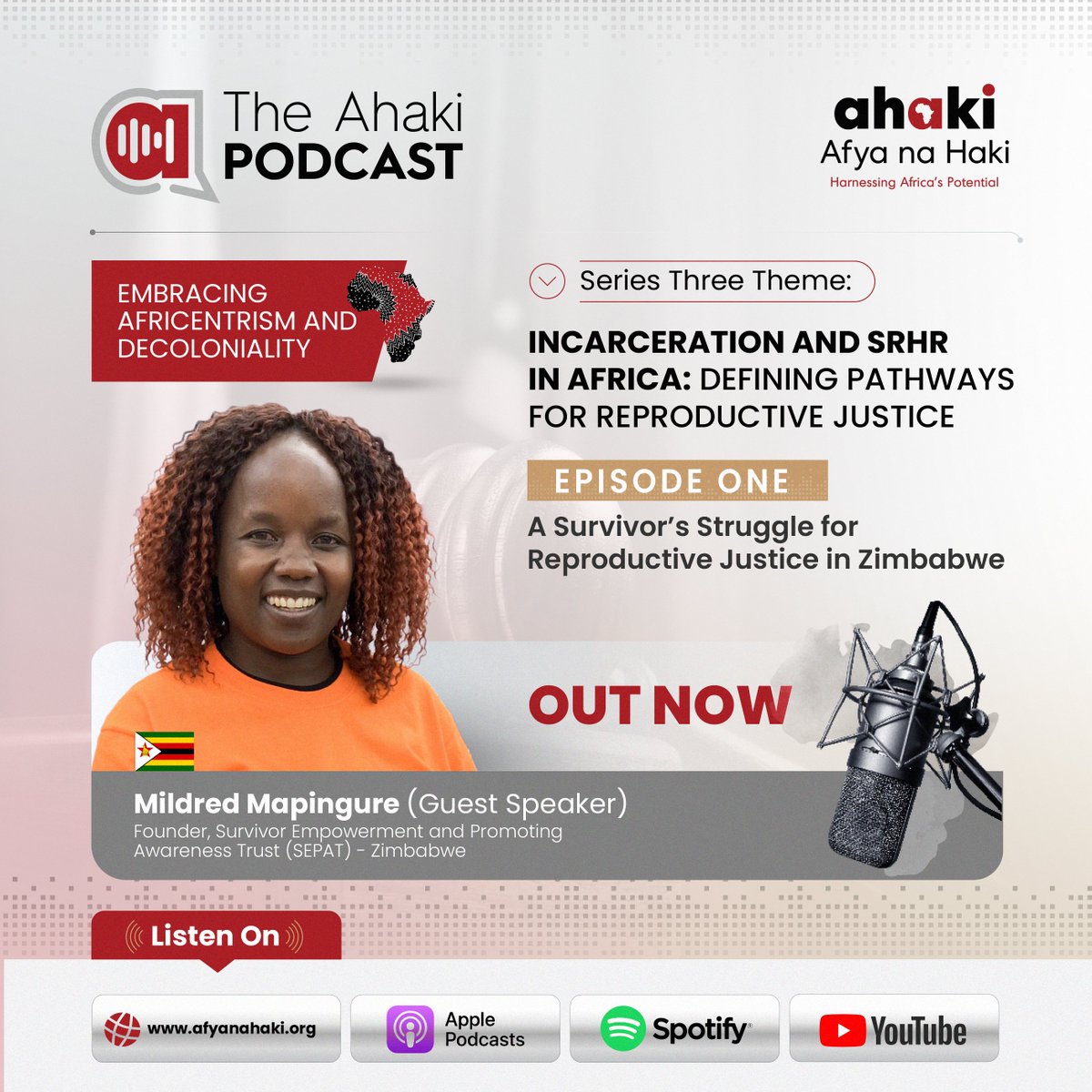 Episode 2 Alert!

Mildred Mapingure, survivor, advocate, and the woman behind Zimbabwe’s landmark reproductive justice case (Mapingure v Minister of Home Affairs &amp; Others), shares her journey through pain, injustice, and courage. She exposes how justice and health systems can