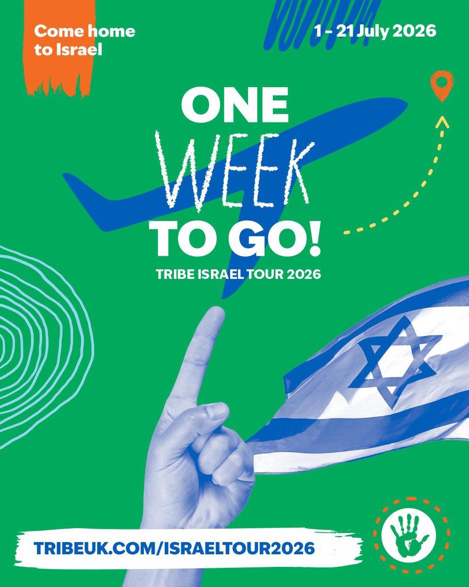 TheTribeUK's tweet photo. Bookings for our unforgettable Year 11 Tribe Israel Tour opens in 1 week!✈️🇮🇱☀️

Register your interest now to be the first to receive the booking link: https://t.co/OccUybfEOD https://t.co/dPfFMnJmwW