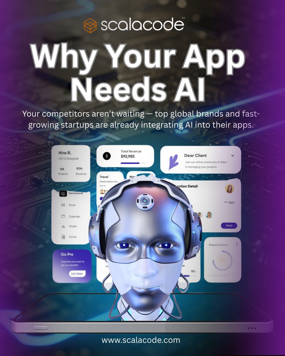 scala_code's tweet image. AI is reshaping app development right now — faster, smarter, and more personalized than ever.

Explore how AI can transform your app 👉 scalacode.com/guides/ai-in-m…

#AIApps #AppDev #TechInnovation #ScalaCode