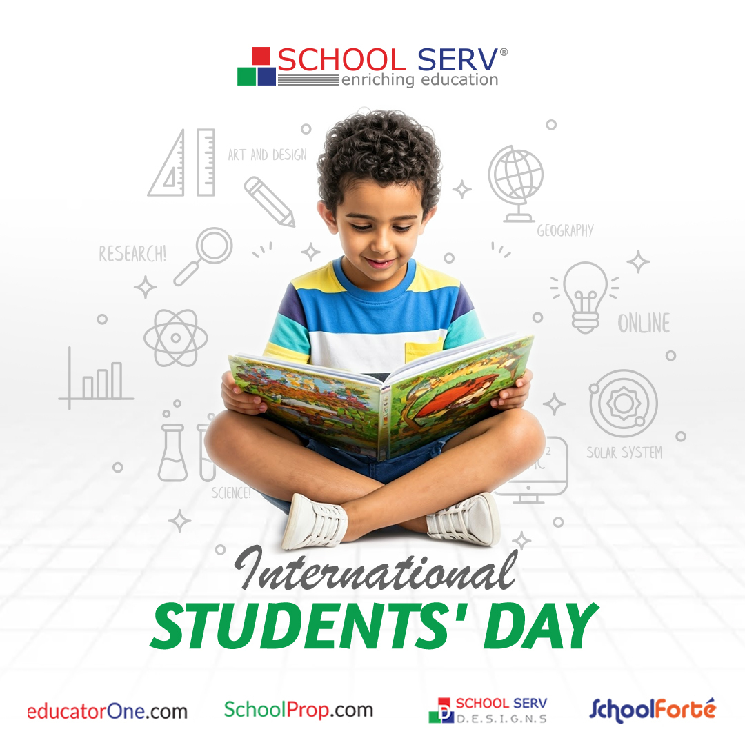 SchoolProp's tweet photo. On this day, we honour the courage, aspirations, and curiosity of learners throughout the world.

We are reimagining K-12 education by developing school environments that encourage children to explore and grow into positive citizens at School Serv. https://t.co/OCV4ccSeUr