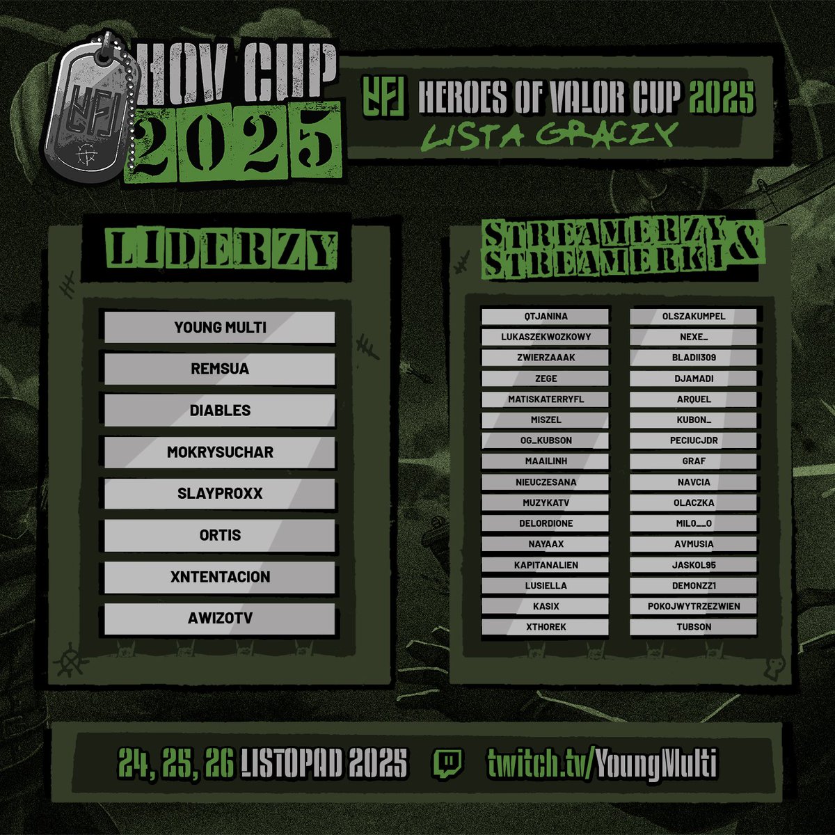 Dziś o 20:00 u <a href="/young_multi/">Young Multi</a> odbędzie się draft drużyn do turnieju YFL HOV CUP. HOV jest grą inspirowaną starym, dobrym Battlefield Heroes więc czeka nas kupa nostalgii! Do zobaczenia 🫡

#YFLHOVCUP