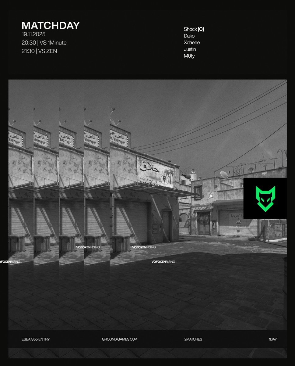 VoFoxenEsport's tweet image. 🔥 MATCHDAY 🔥
Kolejny pracowity wieczór w wykonaniu #VoFoxenRISING - dzisiaj ponownie meldujemy się na serwerach dwa razy! 🦊💥
🎮 14. kolejka @ESEA S55 Entry
🆚 #1Minute
⏰ 20:30

⚔️ @GroundGamesCup
🆚 @_ZenEsports_ 
⏰ 21:30

Pełne zaangażowanie - LET’S GO!!! 🚀🔥