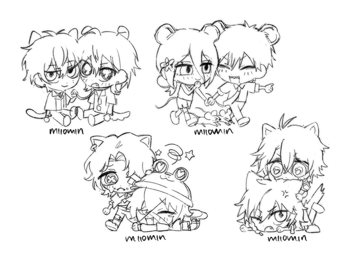 miiomin's tweet photo. something im working on rn !!! thought i should post wips and doodles cuz if i dont im gonna be super inactive 😂…… #tenren #denreze #florimatt #phaidei https://t.co/J7jlBvMlYb