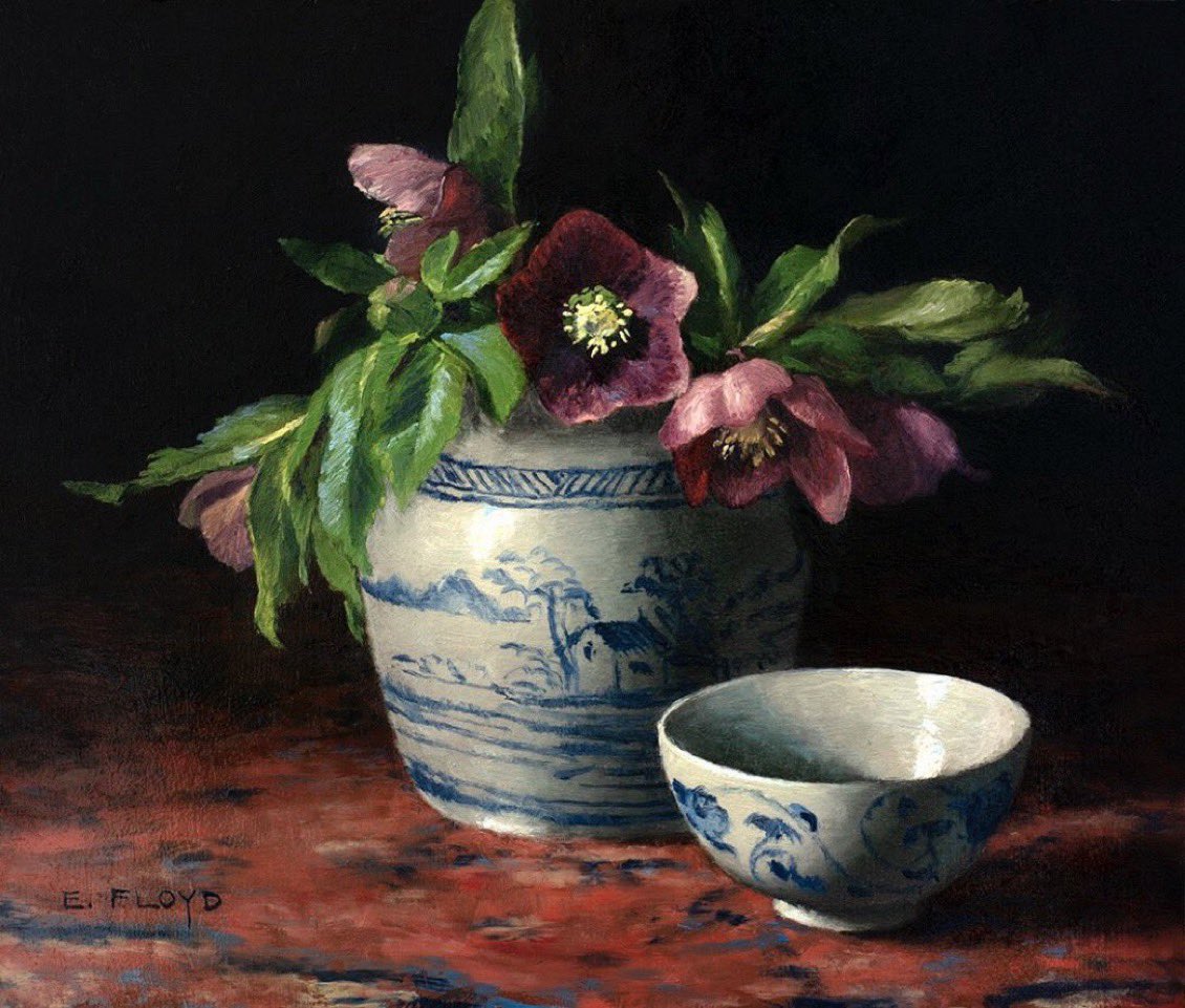 Hellebore in a Ginger Jar ~ Elizabeth Floyd