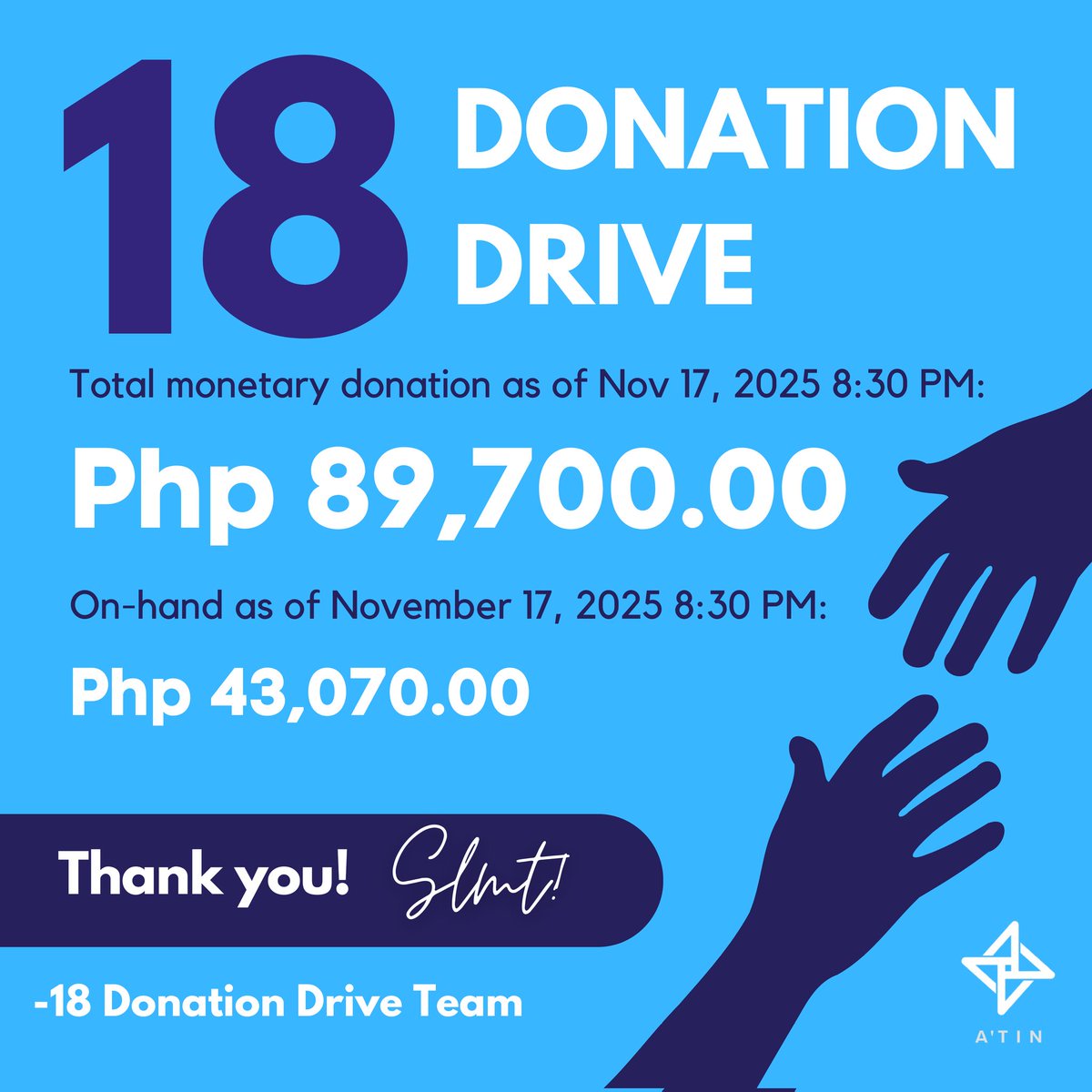 18 Donation Drive tweet media